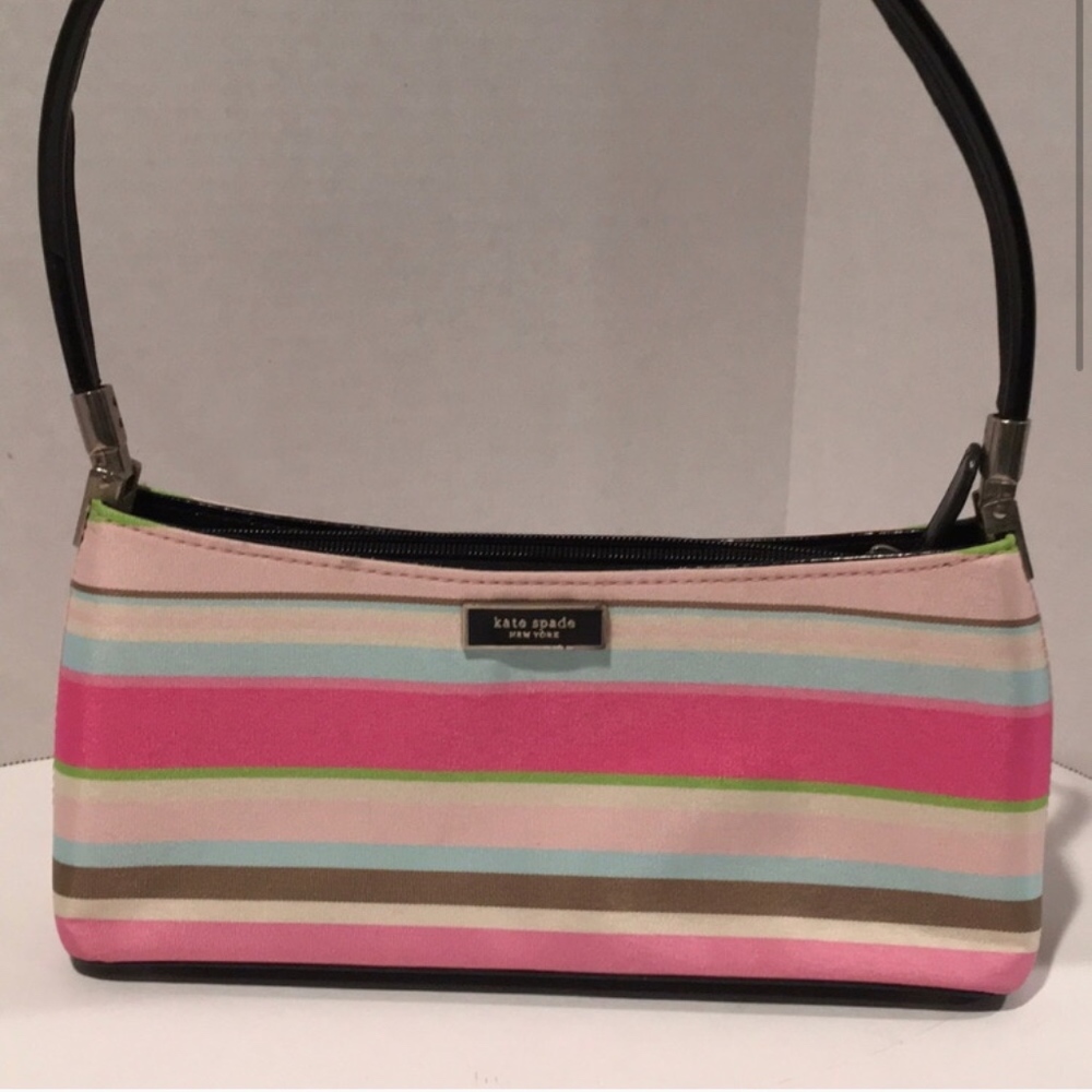 Kate Spade striped baguette bag